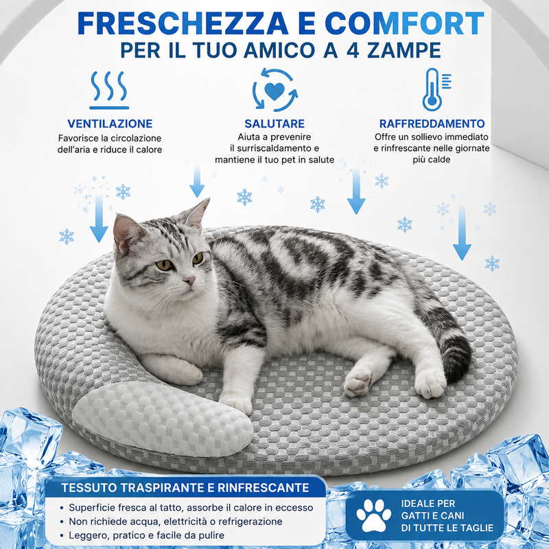 Cuccia Rinfrescante Cani Gatti Estate